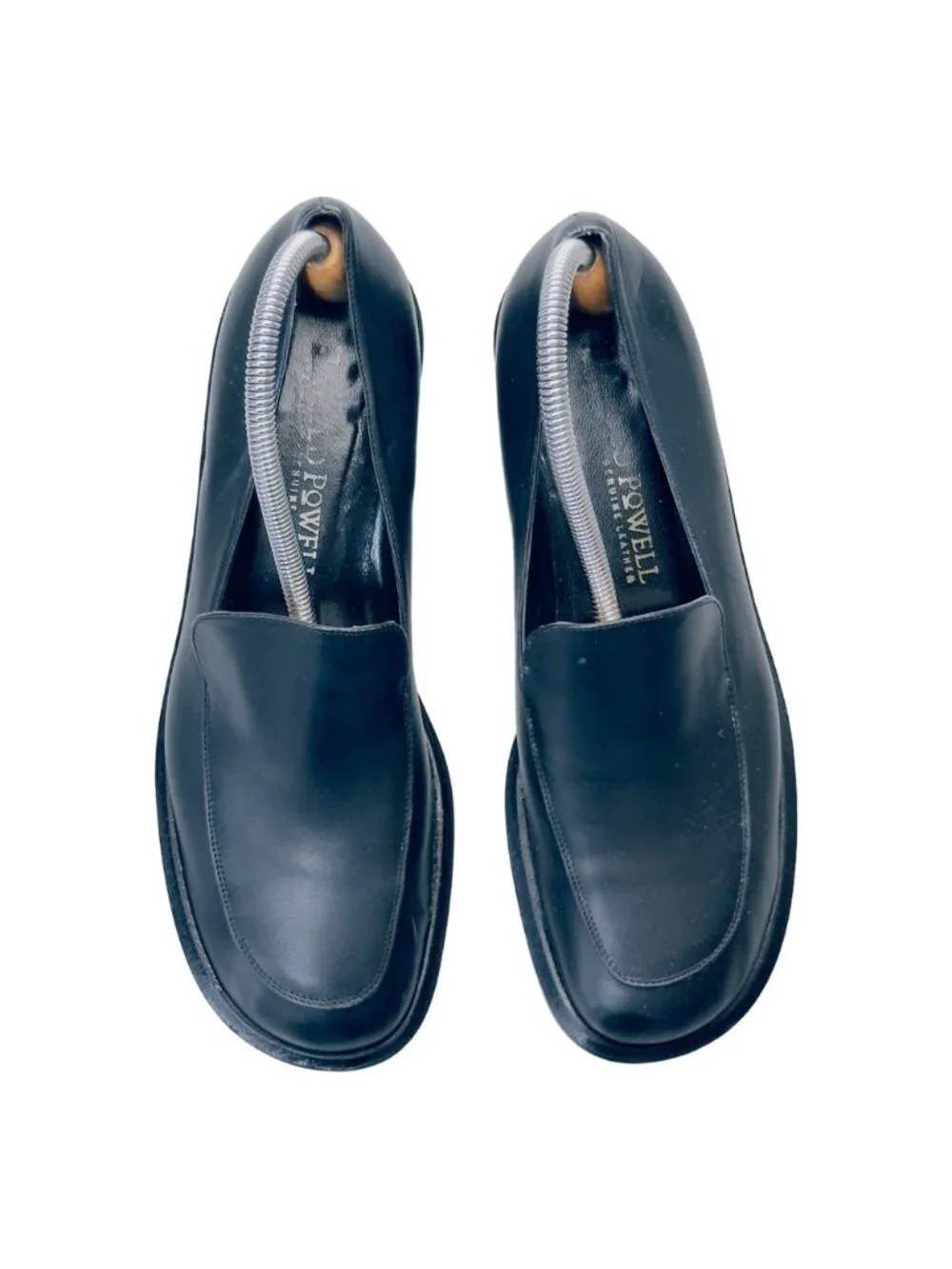 HAROLD POWELL Women’s Shoes Black Leather Loafer Size 8.5B left foot 9B Right
